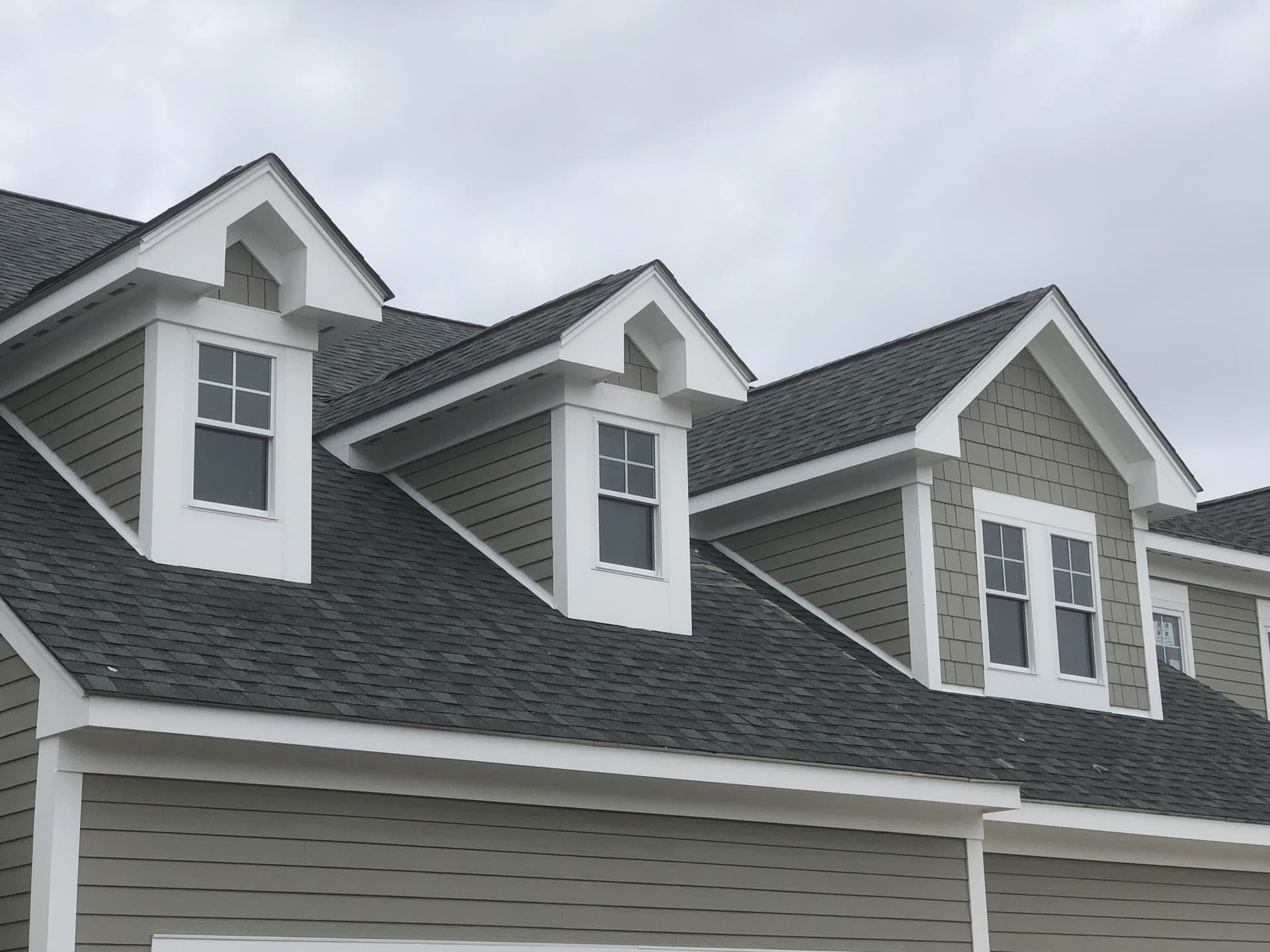 Multi-dormer roof installation, MA
