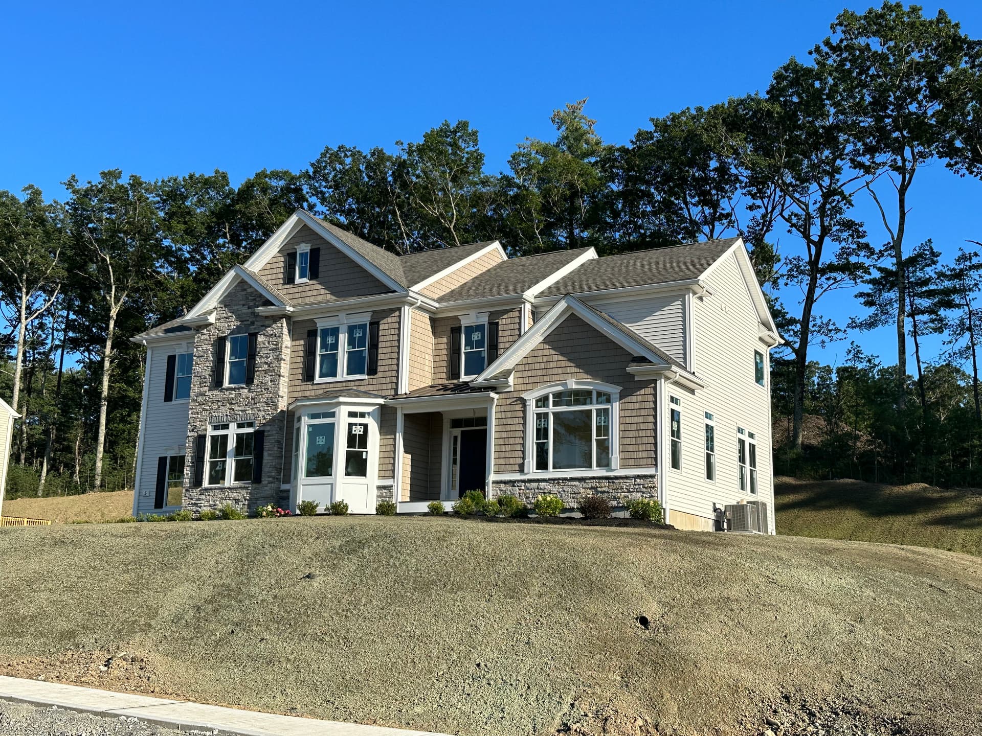 Custom exterior trim on new construction, MA